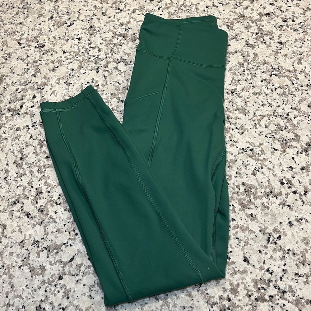 Lululemon Invigorate High-Rise Tight 25" in Everglade Green